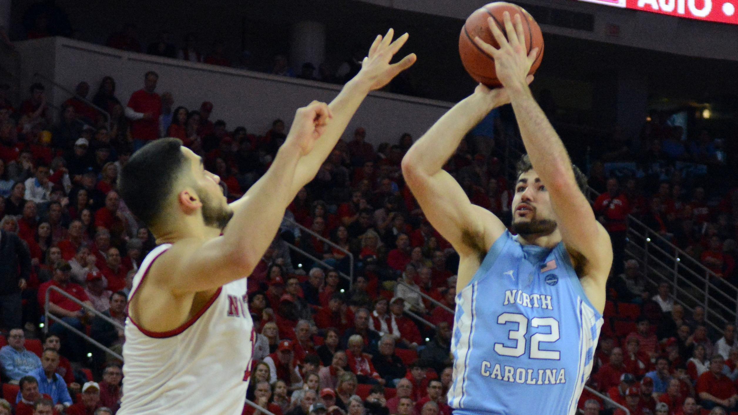 North Carolina's Luke Maye takes a jumper