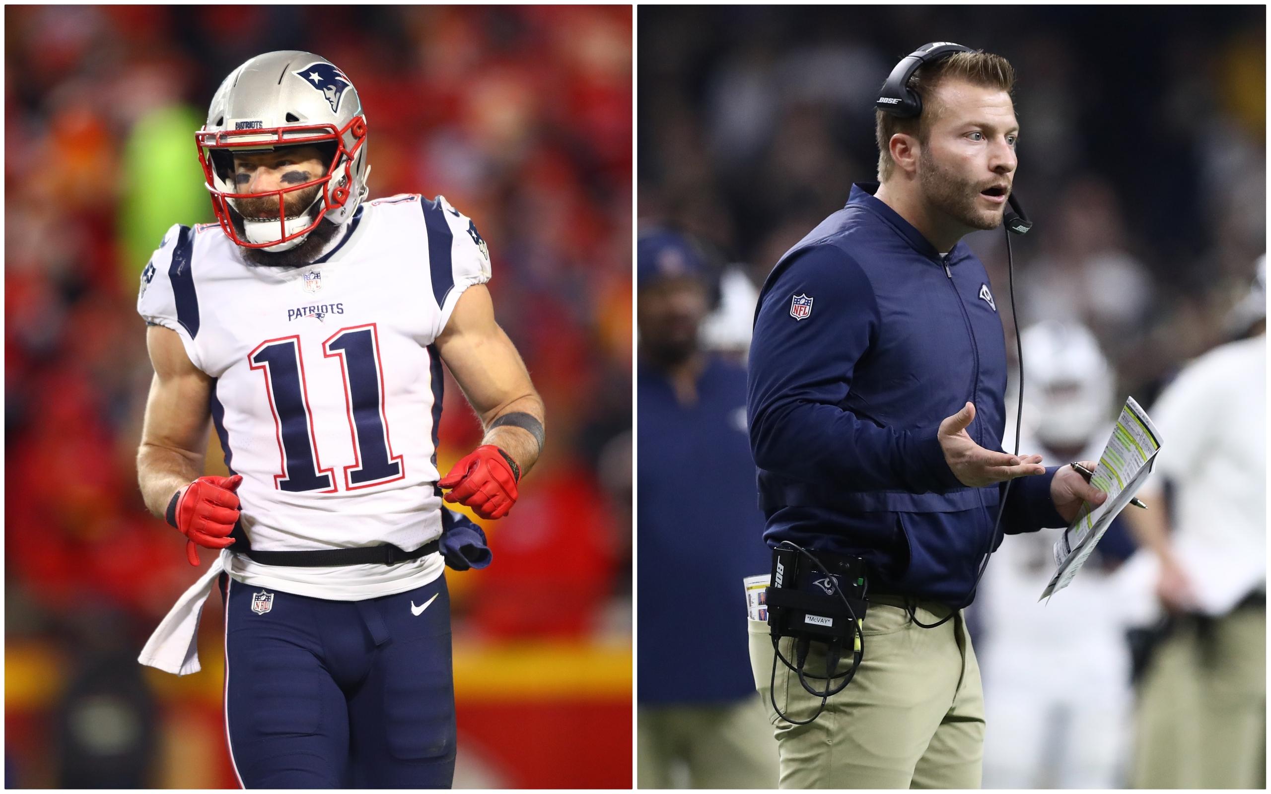 Julian Edelman and Sean McVay played against each other in college.