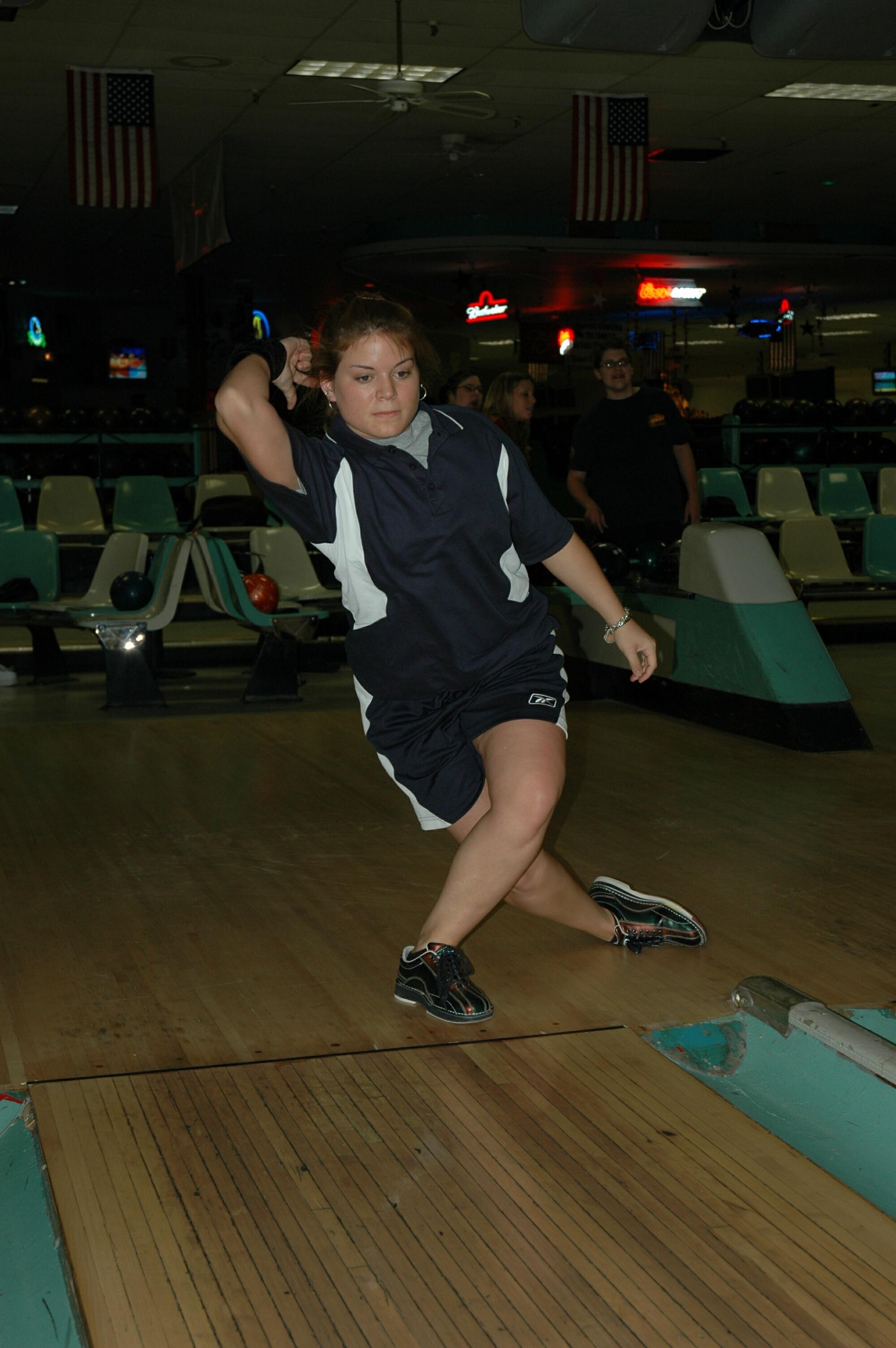 Elysia Current throwing the ball at Fairleigh-Dickinson. 