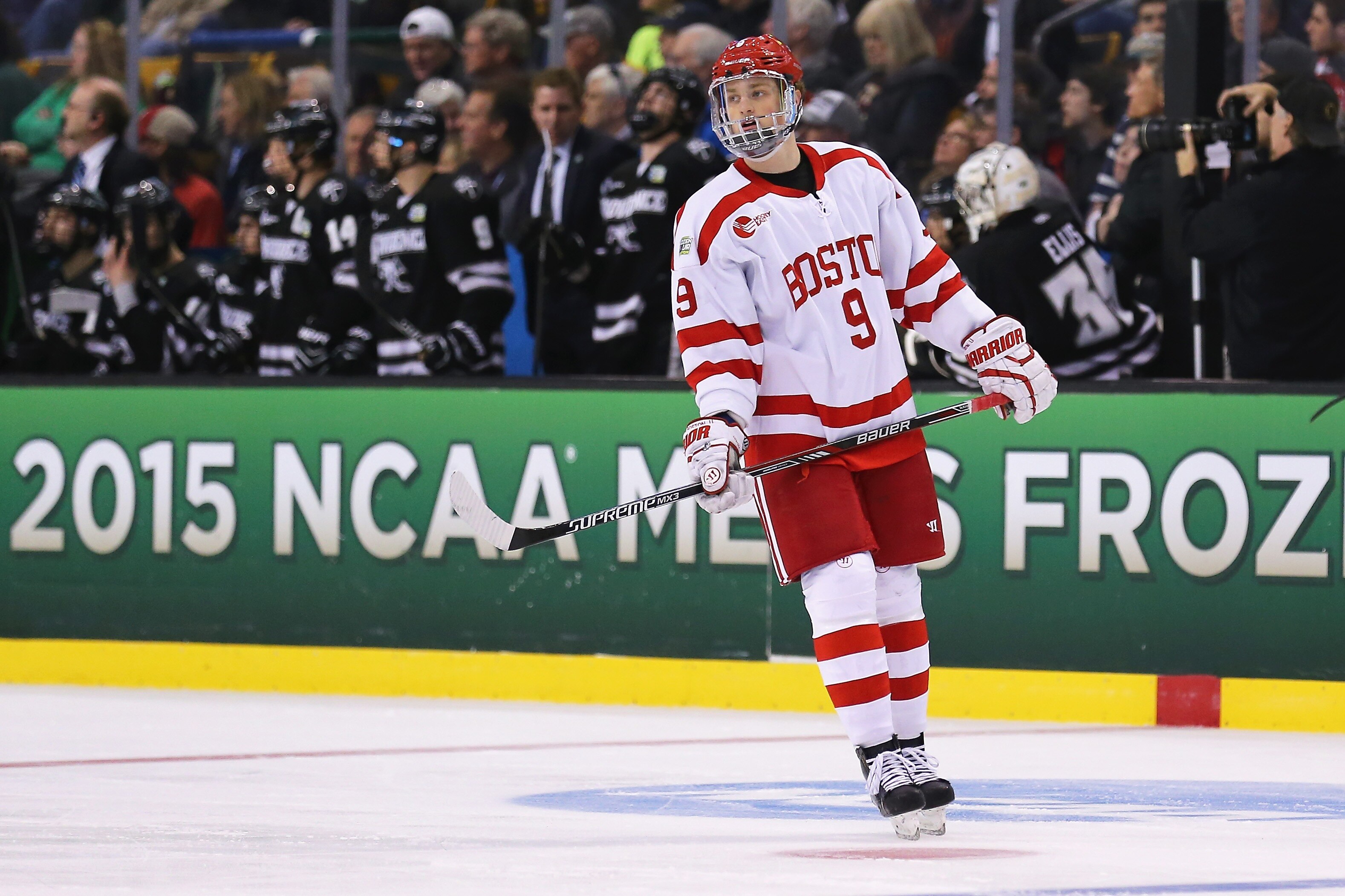 Jack Eichel playing for Boston University 